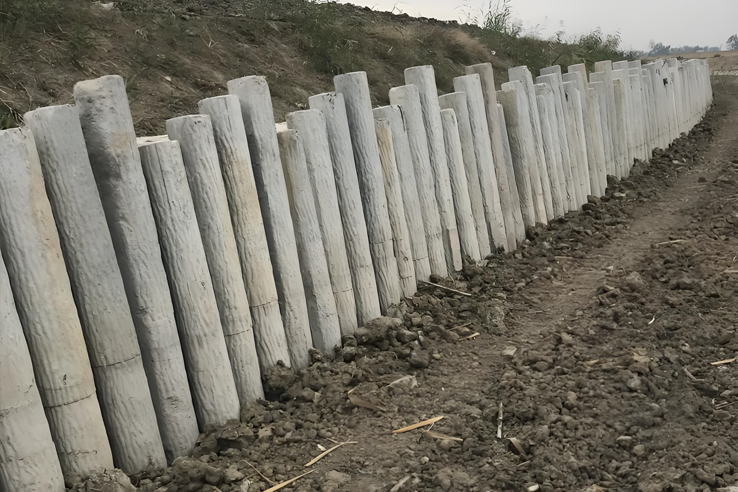 云南水泥樁施工專業(yè)施工隊-挖機打仿木樁怎么打？