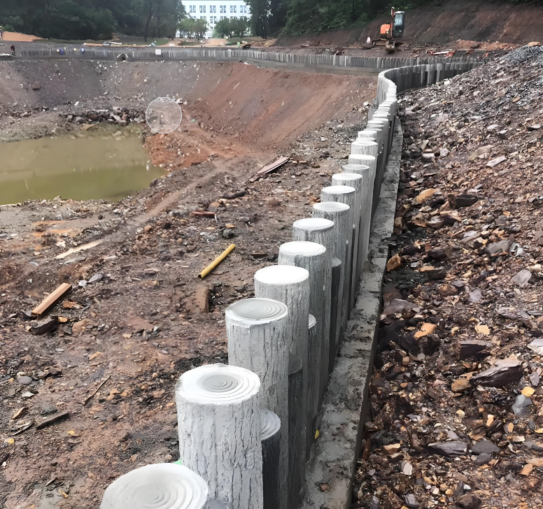 水泥仿木樁施工隊(duì)泓樺錦嘉 - 水泥仿木樁能用在庭院裝飾嗎？